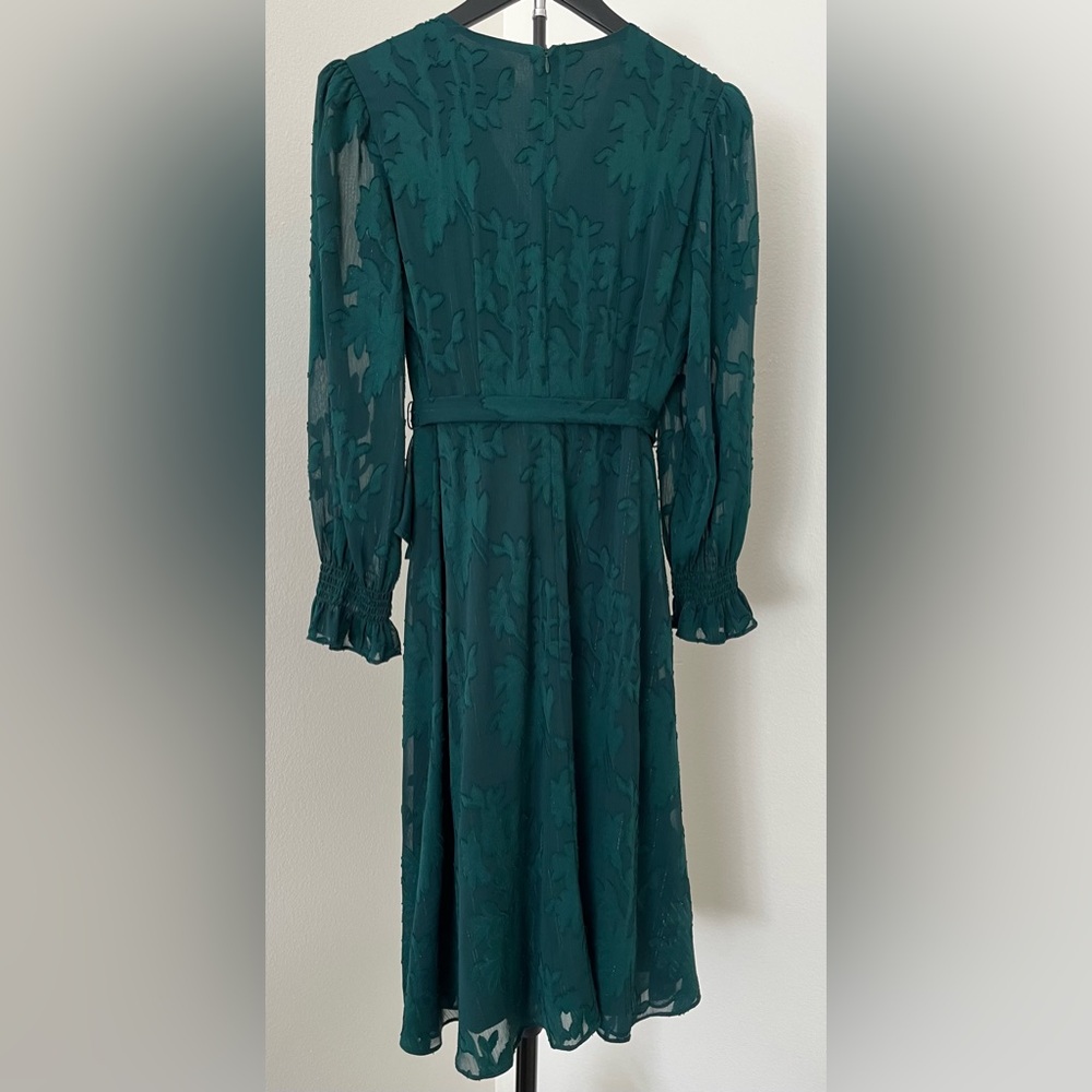 *HOLIDAY* Jessica Howard Long Sleeve Emerald Green Dress (Sz 4P) - Picture 11 of 16
